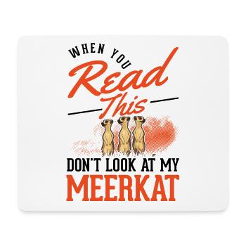 Erdmännchen Geschenk Meerkat - Mousepad (Querformat) - Weiß - Vorne