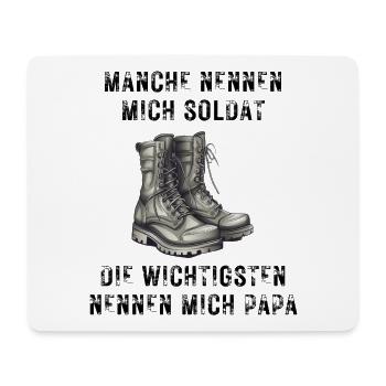 Soldat Papa - Mousepad (Querformat) - Weiß - Vorne