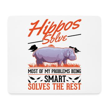 Hippopotamus Gift Hippo Hippo - Mouse Pad (horizontal) - white - Front