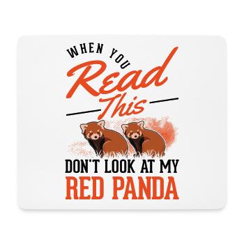 Roter Panda Geschenk Red Panda - Mousepad (Querformat) - Weiß - Vorne
