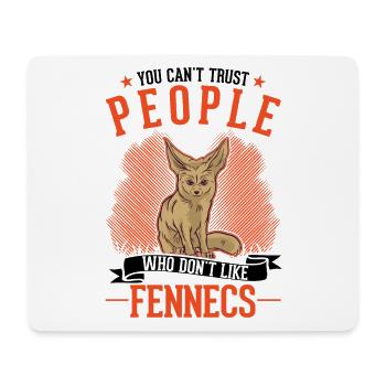 Fennek Geschenk Wüstenfuchs Fennec - Mousepad (Querformat) - Weiß - Vorne