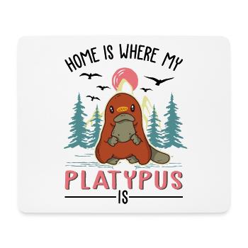 Zuhause ist wo mein Schnabeltier ist - Mousepad (Querformat) - Weiß - Vorne