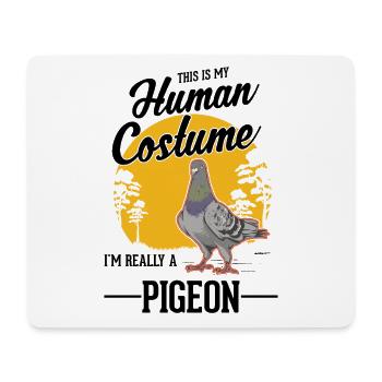 Taube Kostüm Taubenzüchter Halloween - Mousepad (Querformat) - Weiß - Vorne