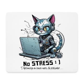 Geeky computer chat, computer humor - Mouse Pad (horizontal) - white - Front