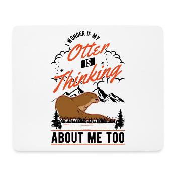 Otter Geschenk Fischotter Seeotter - Mousepad (Querformat) - Weiß - Vorne
