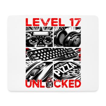 Niveau d’anniversaire 17 Débloqué Gaming & Gamer - Tapis de souris (format paysage) - blanc - Devant