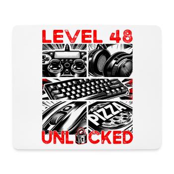 Birthday Level 48 Unlocked Gaming & Gamers - Mouse Pad (horizontal) - white - Front