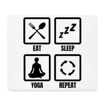 Yoga Routine - Mousepad (Querformat) - Weiß - Vorne