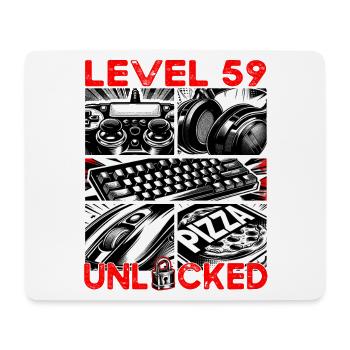 Birthday Level 59 Unlocked Gaming & Gamer - Mouse Pad (horizontal) - white - Front