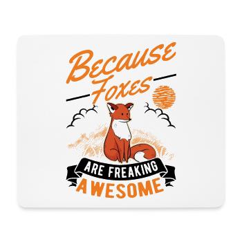 Fuchs Geschenk Rotfuchs - Mousepad (Querformat) - Weiß - Vorne