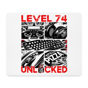 Birthday Level 74 Unlocked Gaming & Gaming - Mouse Pad (horizontal) - white - Front