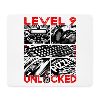 Birthday Level 9 Unlocked Gaming & Gamers - Mouse Pad (horizontal) - white - Front