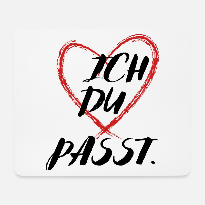 ICH-DU-PASST. - Mousepad (Querformat) - Weiß