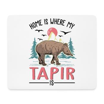 Zuhause ist wo mein Tapir ist - Mousepad (Querformat) - Weiß - Vorne