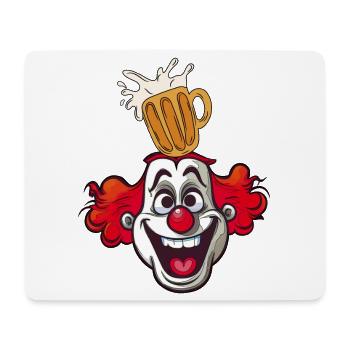 Clown mit Bierglas Splash Karnevalkostüm - Mousepad (Querformat) - Weiß - Vorne