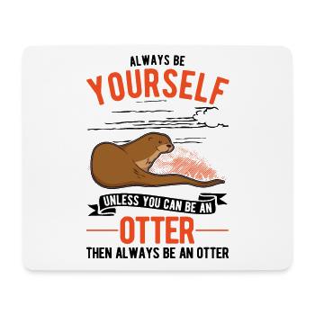 Loutre cadeau Loutre Loutre de mer - Tapis de souris (format paysage) - blanc - Devant
