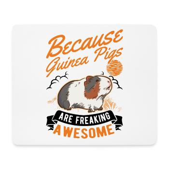 Meerschweinchen Geschenk Guinea Pig - Mousepad (Querformat) - Weiß - Vorne