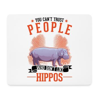 Hippo Lover Hippo Hippo Hippo - Mouse Pad (horizontal) - white - Front