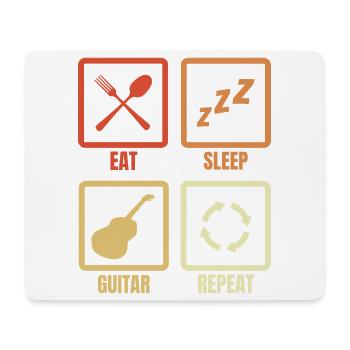 Eat Sleep Guitar Repeat - Mouse Pad (horizontal) - white - Front