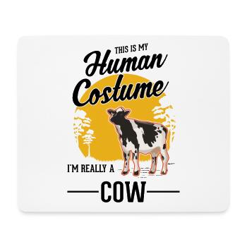 Cow Costume Farmer Cattle Breeder - Mouse Pad (horizontal) - white - Front