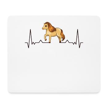 Shetland Pony Heartbeat - Mouse Pad (horizontal) - white - Front