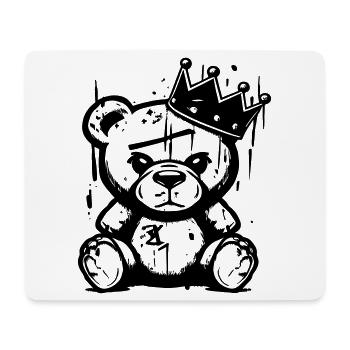 Bärenkönig | Graffiti Street Art Handwritten Shirt - Mousepad (Querformat) - Weiß - Vorne