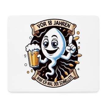 Vor 18 Jahren War Ich Schnellste - Mousepad (Querformat) - Weiß - Vorne