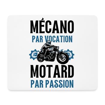 mécanicien et motard 3 - Tapis de souris (format paysage) - blanc - Devant