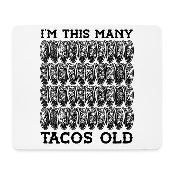 40. Geburtstag Geschenkidee Vierzig Tacos Lustig - Mousepad (Querformat) - Weiß - Vorne