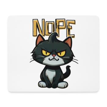 Angry Kitten says NOPE - Mousepad (Querformat) - Weiß - Vorne