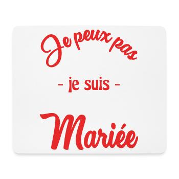 I CAN'T I'M MARRIED - Mouse Pad (horizontal) - white - Front