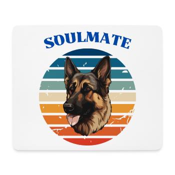 Soulmate Hund - Mousepad (Querformat) - Weiß - Vorne