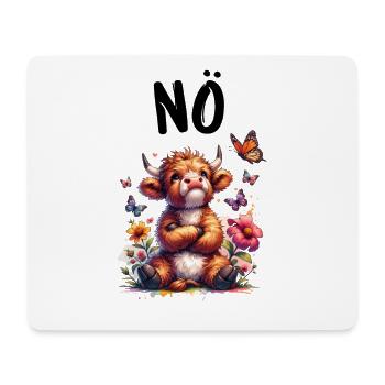 Highland Cow Saying Nope for Boys and Girls - Mouse Pad (horizontal) - white - Front