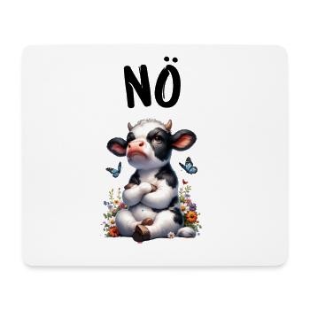 Kuh Spruch Nö für Jungen und Mädchen - Mousepad (Querformat) - Weiß - Vorne