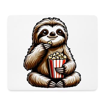 Soirée cinéma pop-corn paresseux - Tapis de souris (format paysage) - blanc - Devant