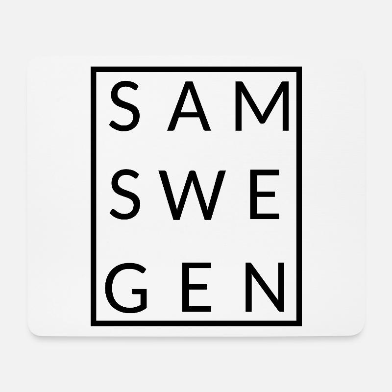 Samswegen eingerahmt - Mousepad (Querformat) - Weiß