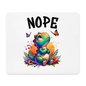 Dinosaur Saying Nope for Boys and Girls - Mouse Pad (horizontal) - white - Front