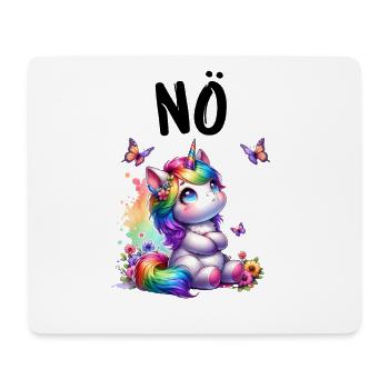 Unicorn Saying Nope for Boy and Girl Mythical Creatures - Mouse Pad (horizontal) - white - Front