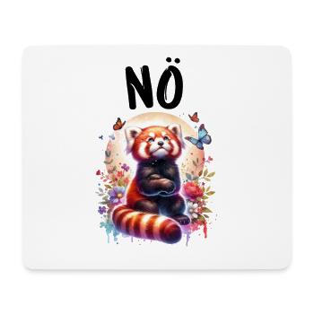 Panda roux Drôle de dicton Nope Renard de Feu - Tapis de souris (format paysage) - blanc - Devant