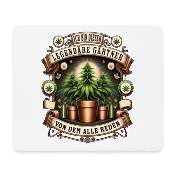 Je suis ce jardinier légendaire du cannabis - Tapis de souris (format paysage) - blanc - Devant