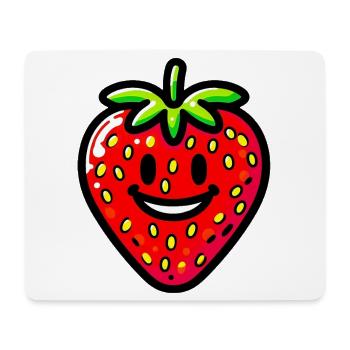Fraises et fraises - Tapis de souris (format paysage) - blanc - Devant
