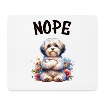 Drôle de dicton havanais non pour les amoureux des chiens - Tapis de souris (format paysage) - blanc - Devant