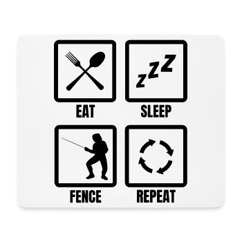 Fencer Daily Routine - Mouse Pad (horizontal) - white - Front
