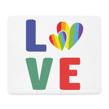 LGBT Pride Month - Love is Love - Mouse Pad (horizontal) - white - Front