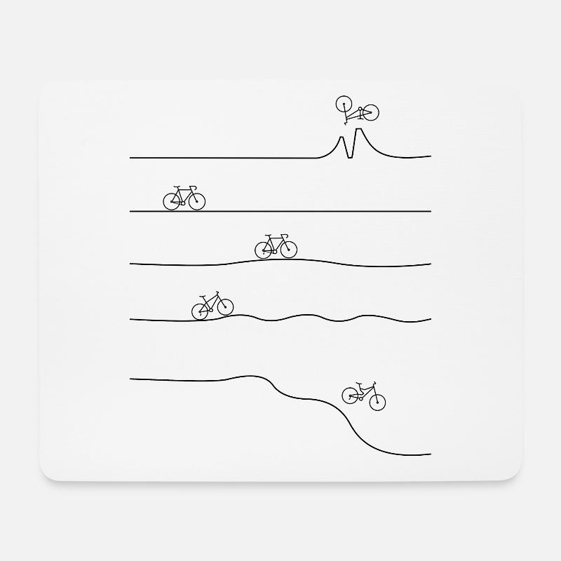 Cooles Radfahrer Motiv Fahrrad - Mousepad (Querformat) - Weiß