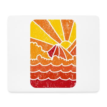 Retro Marine Sunset - Mousepad (Querformat) - Weiß - Vorne
