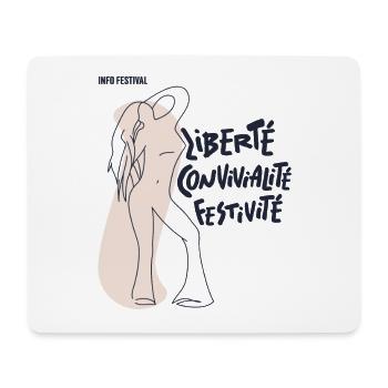 Feel Free Girl - Tapis de souris (format paysage) - blanc - Devant