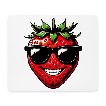 Strawberry with Sunglasses - Mouse Pad (horizontal) - white - Front