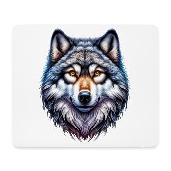 Loup - Tapis de souris (format paysage) - blanc - Devant