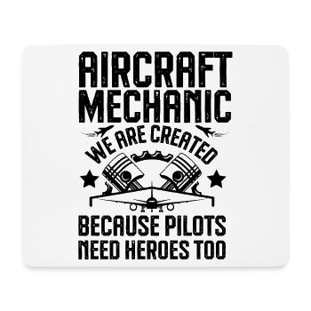 Aircraft mechanic - Mouse Pad (horizontal) - white - Front